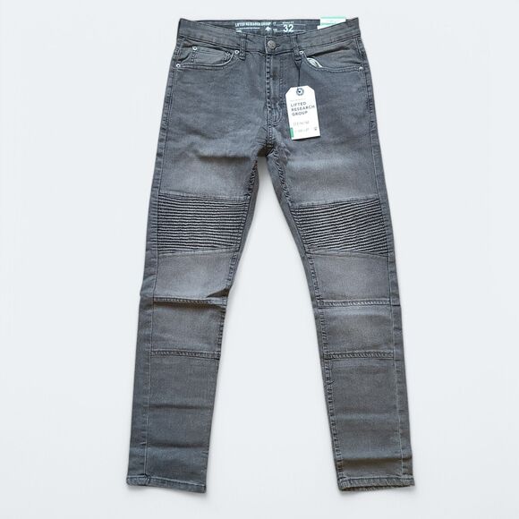 LRG Lifted Research Group Men's Jeans Skinny Fit Stretch Denim Grey Wash 32x30 - Picture 1 of 11